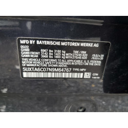 2022 BMW X5 5UXTA6C07N9M64767 69317433