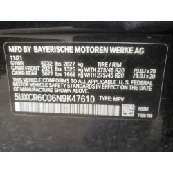 2022 BMW X5 5UXCR6C06N9K47610 70481353
