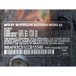 2012 BMW 5 SERIES