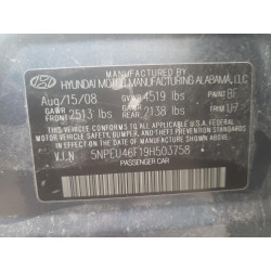 2009 HYUNDAI SONATA