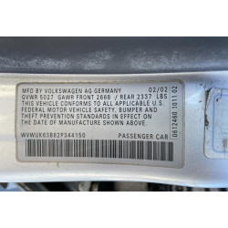 2002 VOLKSWAGEN PASSAT