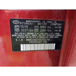 2009 HYUNDAI ELANTRA