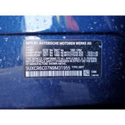 2022 BMW X5 5UXCR6C07N9M31955 44553275