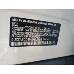 2021 BMW X5 5UXTA6C04M9H52389 45605225