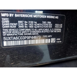 2023 BMW X5 5UXTA6C03P9P44673 46477355