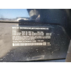 2022 BMW X5 5UXCR6C02N9K63366 45956215