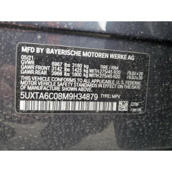2021 BMW X5 5UXTA6C08M9H34879 51859425