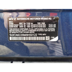 2021 BMW X5 5UXTA6C09M9H50122 48162735