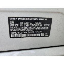 2022 BMW X5 5UXCR6C07N9L54522 41493835