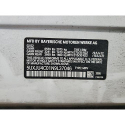 2022 BMW X5 5UXJU4C01N9L37046 53084515