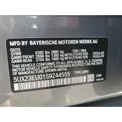 2025 BMW X5 5UX23EU01S9Z44555 48656295