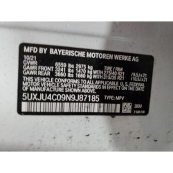 2022 BMW X5 5UXJU4C09N9J87185 51149215
