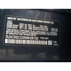 2022 BMW X5 5UXCR6C03N9K58192 74526984