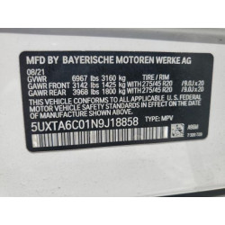 2022 BMW X5 5UXTA6C01N9J18858 52768505