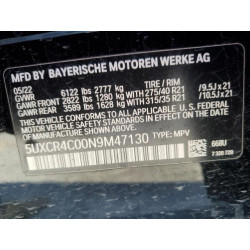 2022 BMW X5 5UXCR4C00N9M47130 47054295