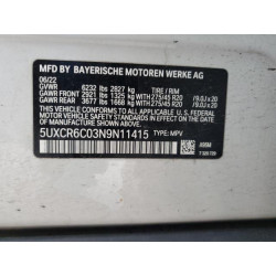 2022 BMW X5 5UXCR6C03N9N11415 84817654