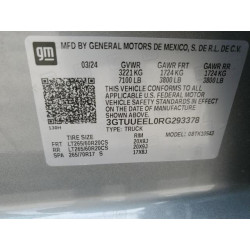 2024 GMC SIERRA 3GTUUEEL0RG293378 54862655