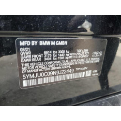 2022 BMW X5 5YMJU0C09N9J22449 47938015