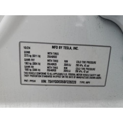 2025 TESLA MODEL Y 7SAYGDED5SF228228 53123125