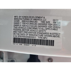 2022 HONDA PILOT 5FNYF6H20NB055017 88876465