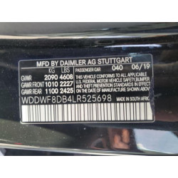 2020 MERCEDES-BENZ C-CLASS WDDWF8DB4LR525698 45747155