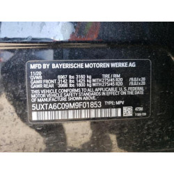 2021 BMW X5 5UXTA6C09M9F01853 56057775