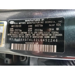 2020 KIA OPTIMA 5XXGT4L32LG452246 53297365