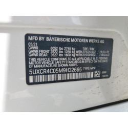 2021 BMW X5 5UXCR4C05M9H32665 53401455