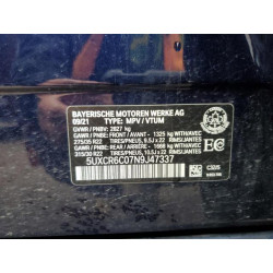 2022 BMW X5 5UXCR6C07N9J47337 55287995