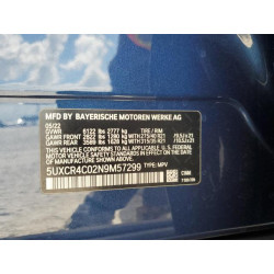 2022 BMW X5 5UXCR4C02N9M57299 55775475