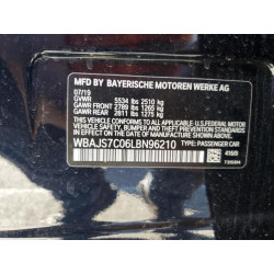 2020 BMW M5 WBAJS7C06LBN96210 46769365