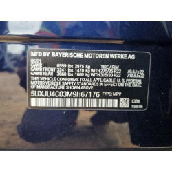 2021 BMW X5 5UXJU4C03M9H67176 53827695
