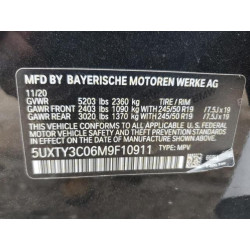 2021 BMW X3 5UXTY3C06M9F10911 53883365