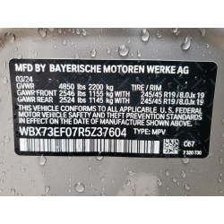 2024 BMW X1 WBX73EF07R5Z37604 55157395