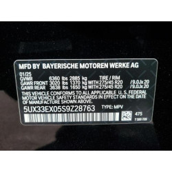 2025 BMW X6 5UX33EX05S9Z28763 54533525