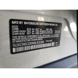 2022 BMW X5 5UXCR6C0XN9L83285 56176995
