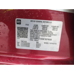 2022 GMC SIERRA 1GT49PEYXNF357608 56012405