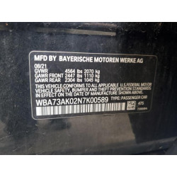 2022 BMW 2 SERIES WBA73AK02N7K00589 55810975