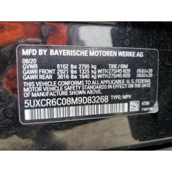 2021 BMW X5 5UXCR6C08M9D83268 51781335