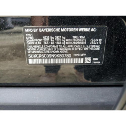 2022 BMW X5 5UXCR6C09N9K80780 59870825