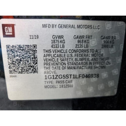 2020 CHEVROLET MALIBU 1G1ZG5ST1LF046938 57032335