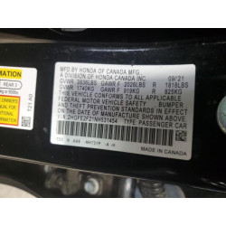 2022 HONDA CIVIC 2HGFE2F21NH531454 57858195