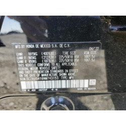 2022 HONDA HR-V 3CZRU5H16NM743153 56348375