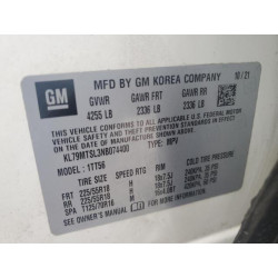 2022 CHEVROLET TRAILBLZR KL79MTSL3NB074400 56589525