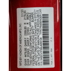 2020 HONDA ACCORD 1HGCV1F30LA055134 51414505