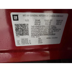 2021 CHEVROLET EQUINOX 2GNAXXEVXM6151610 60805265