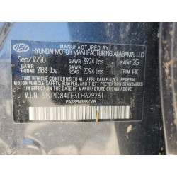 2020 HYUNDAI ELANTRA 5NPD84LF3LH629261 60175625