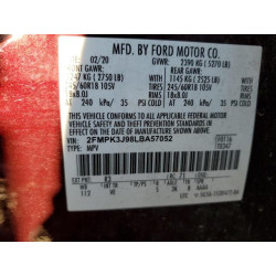 2020 FORD EDGE 2FMPK3J98LBA57052 57475205