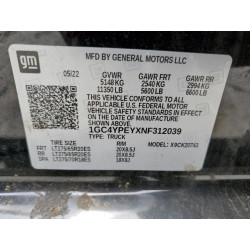 2022 CHEVROLET ALL Models 1GC4YPEYXNF312039 59270075