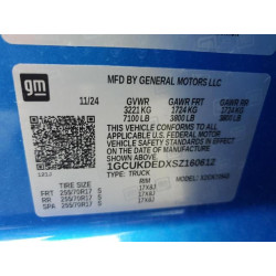 2025 CHEVROLET ALL Models 1GCUKDEDXSZ160612 60606925